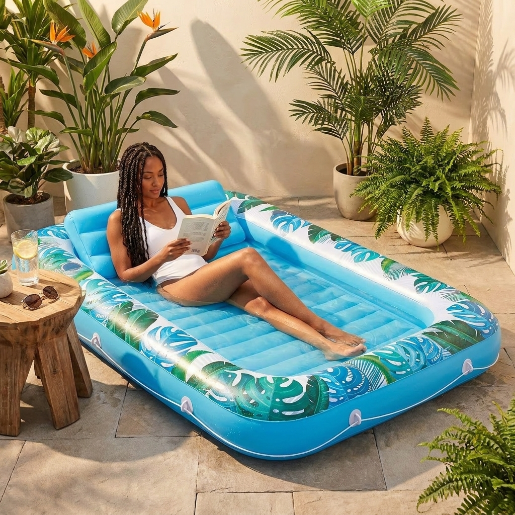 Wavi Inflatable Tanning Pool Lounger — XL
